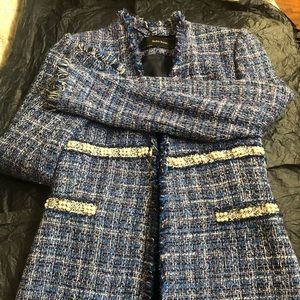 zara tweed blazer